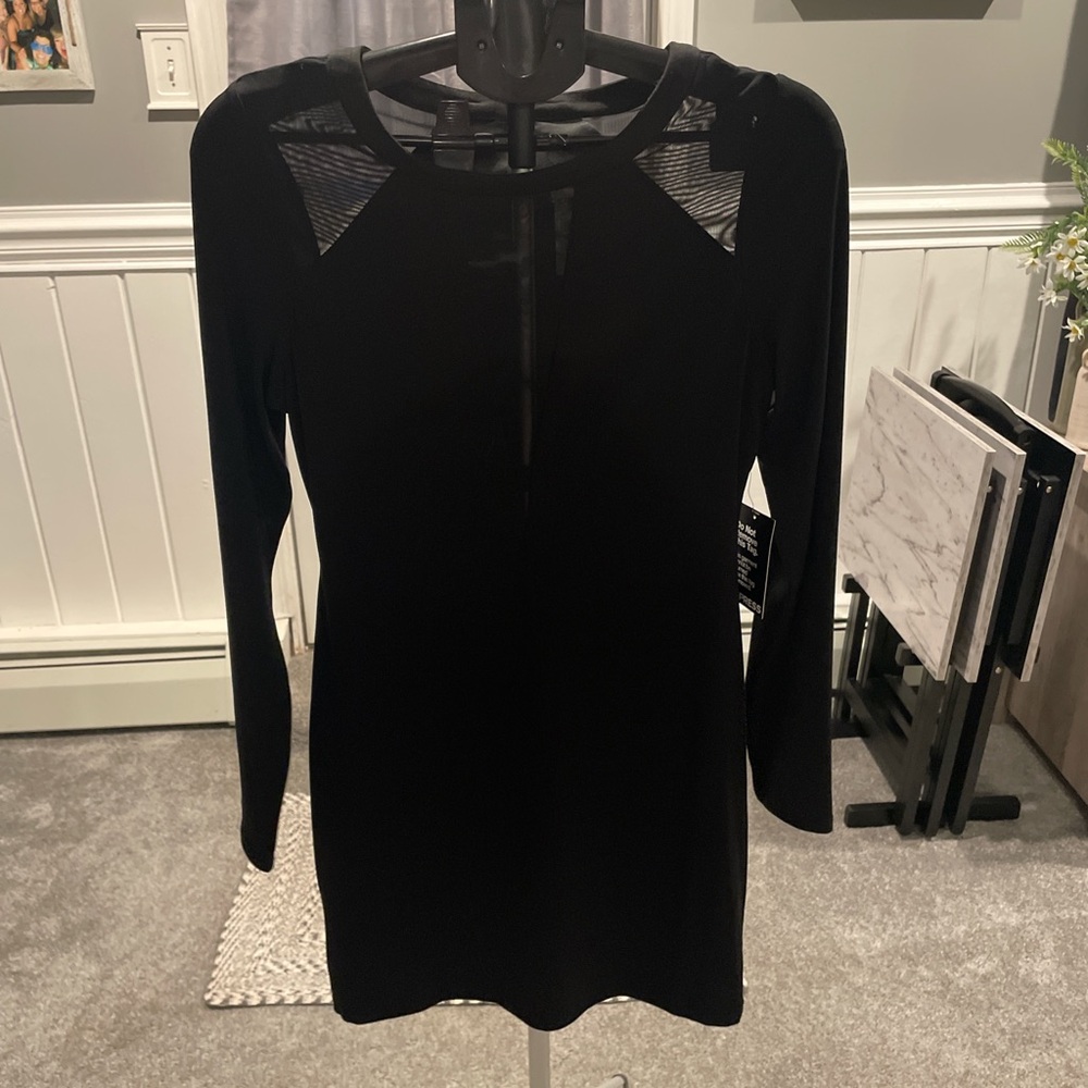 Express Black Long Sleeve Dress